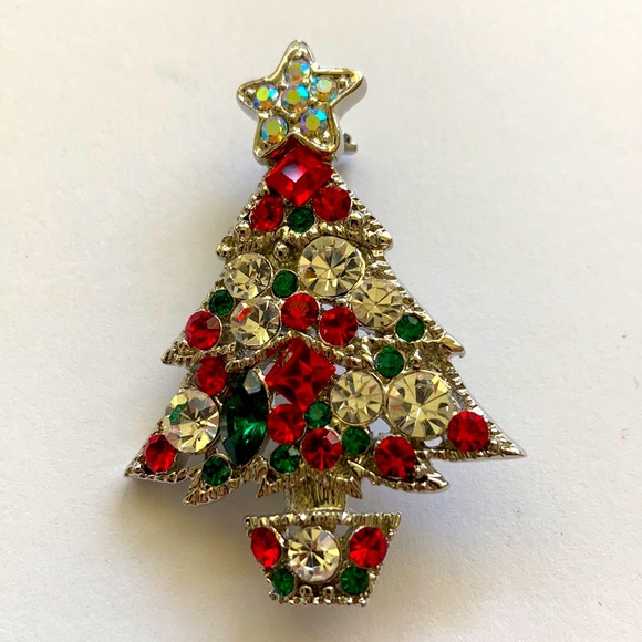 Vintage Accessories - Vintage Christmas tree pin